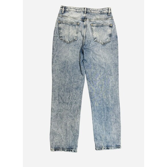 We the Free People Dakota Straight Leg Jeans Denim Distressed High Rise Size 28 - Picture 8 of 8